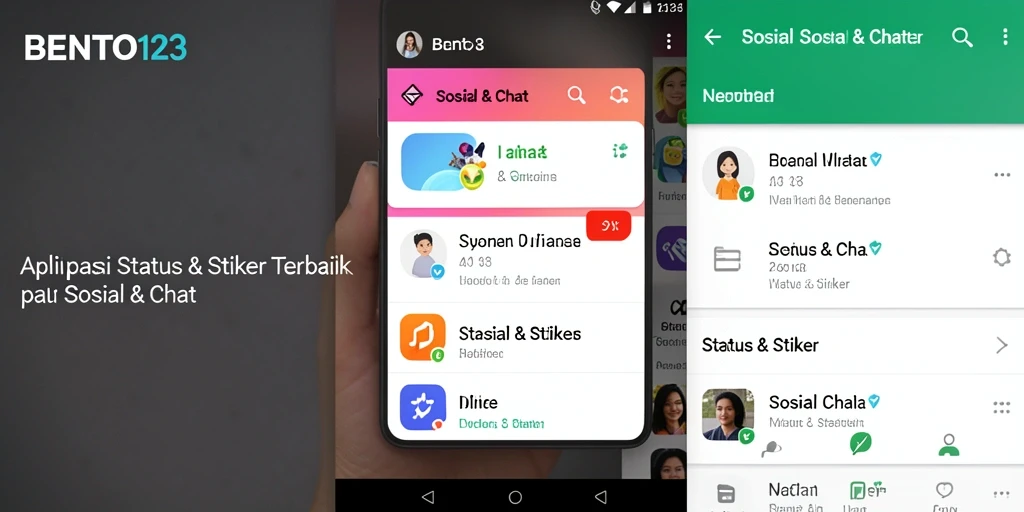Tampilan antarmuka BENTO123 yang menarik dengan berbagai pilihan stiker.