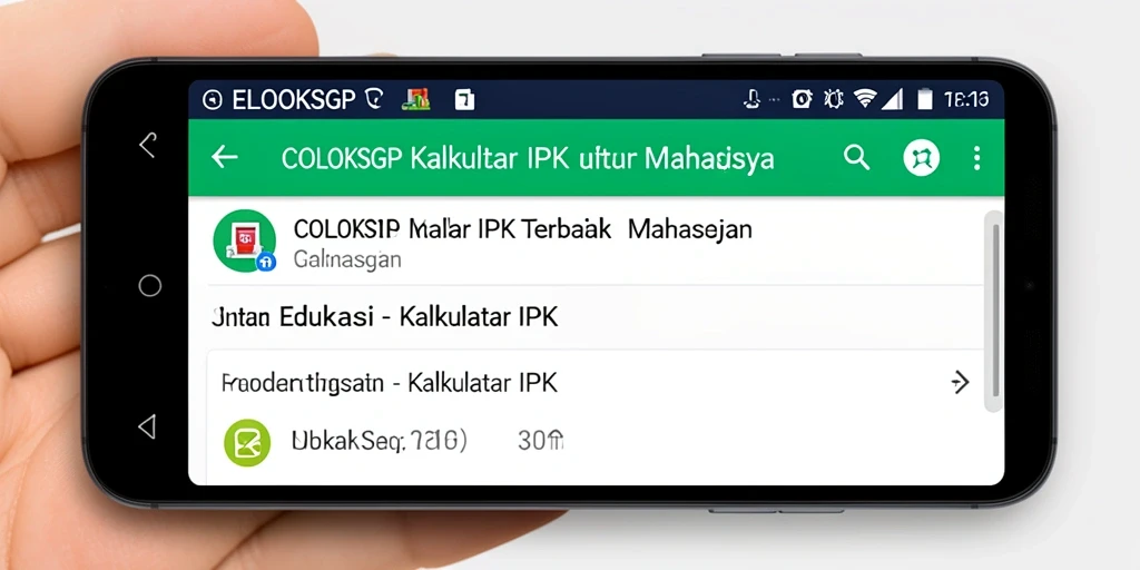 Antarmuka COLOKSGP menampilkan fungsi Kalkulator IPK yang sederhana dan efektif.