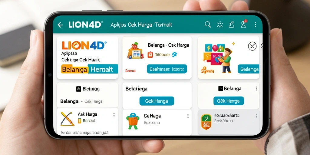 Tampilan antarmuka LION4D yang menampilkan fitur Cek Harga.