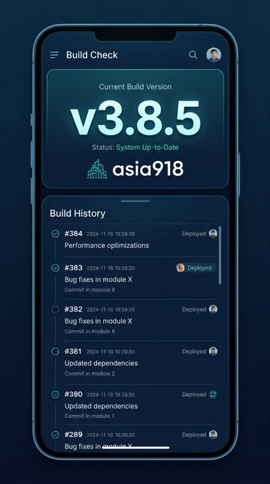 Riwayat Versi Aplikasi Asia918 untuk Android